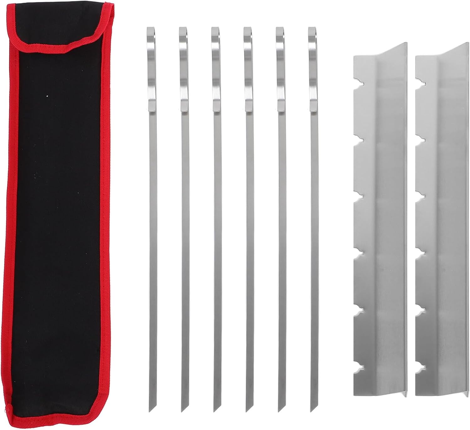 Stainless Steel Bbq Skewers Set Rust-proof Grill Sticks, 6pcs Kebab Skewers Base for Outdoor Barbecue and Grilling