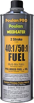 Poulan-Poulan Pro-Weed Eater 585572701 Pre-Mixed 2-Stroke Fuel and Oil for Engines, 1-Quart