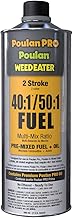 Poulan Pro-Weed Eater 585572701 Pre-Mixed 2-Stroke Fuel and Oil for Engines, 1-Quart