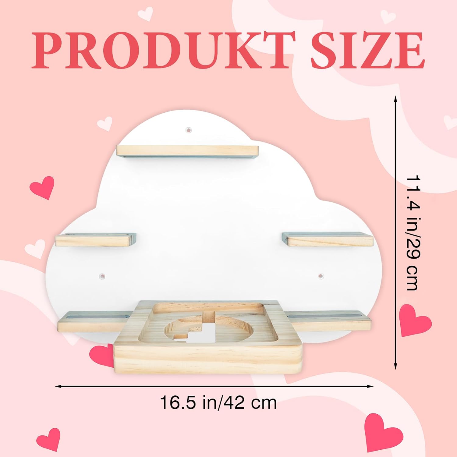 for Tonies Magnetic Floating Shelf, for Toniebox Figures Storage Display Shelf, Cloud-Shaped Wooden Kids Room Decor Easy Install Wall-Mounted Nursery Organizer, White