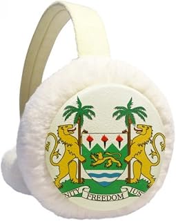 Protetor de orelhas de inverno com emblema nacional da África da Serra Leoa