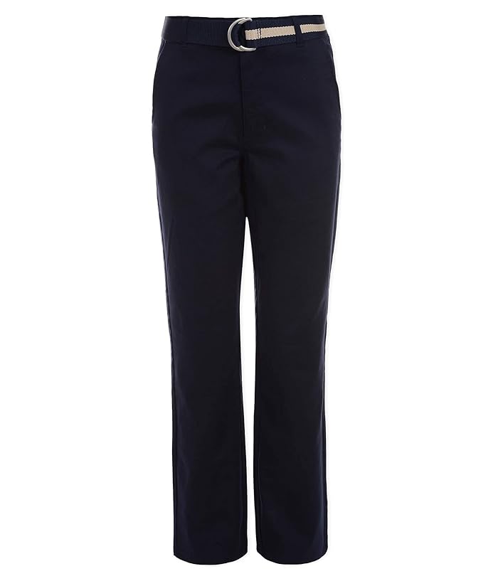 Nautica Boys' School Uniform Belted Flat Front Twill Pant Big Apple Buddy