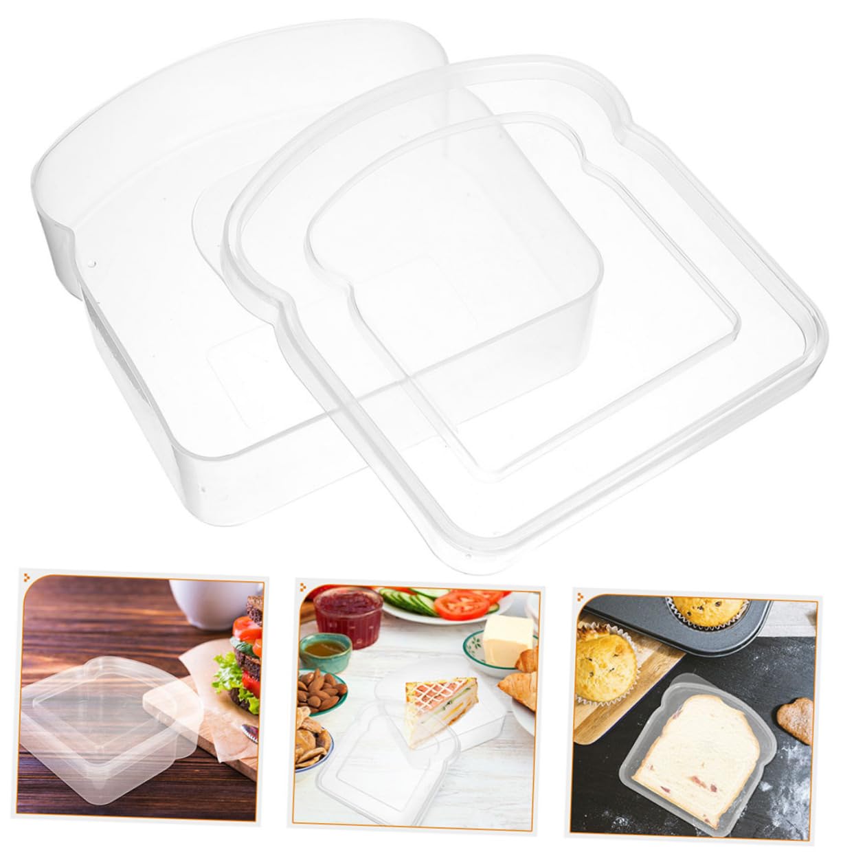 PRETYZOOM Scatole Per Toast Da 8 Pezzi Contenitori Per E Contenitori Per Alimenti Scatole Per Da Forno Sigillabili Piccoli Piccoli