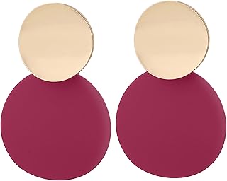 Women's Gold Dangle Earrings, 1.75 in, Copper Alloy
