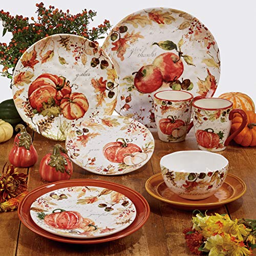 Set de 4 tazas Harvest Splash 18 oz cerámica miniatura 2