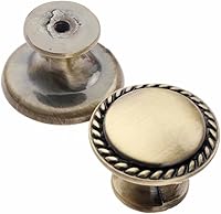 Vista 3 de Perilla redonda de estilo retro para armario, cajón, muebles de cocina, vestidor, puerta, armario y persianas de baño, manija de tirador de bronce