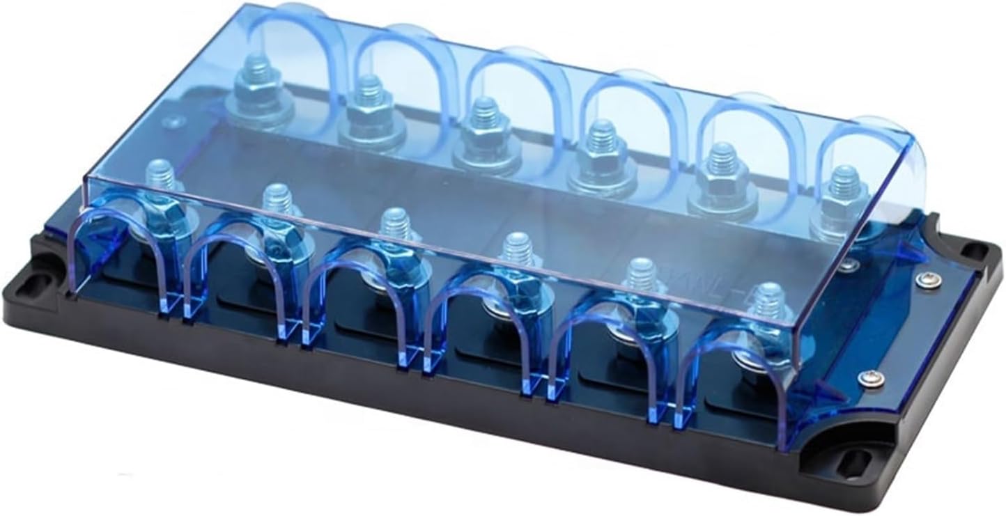 Waterproof 6 Way Car Automotive Auto Bolt Down Bolt on Screw Type Fuse Box Block Holder (Size : 80A)
