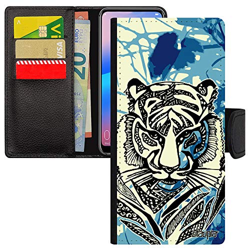 Coque rabat Samsung A51 protège écran étui cuir bleu antichoc