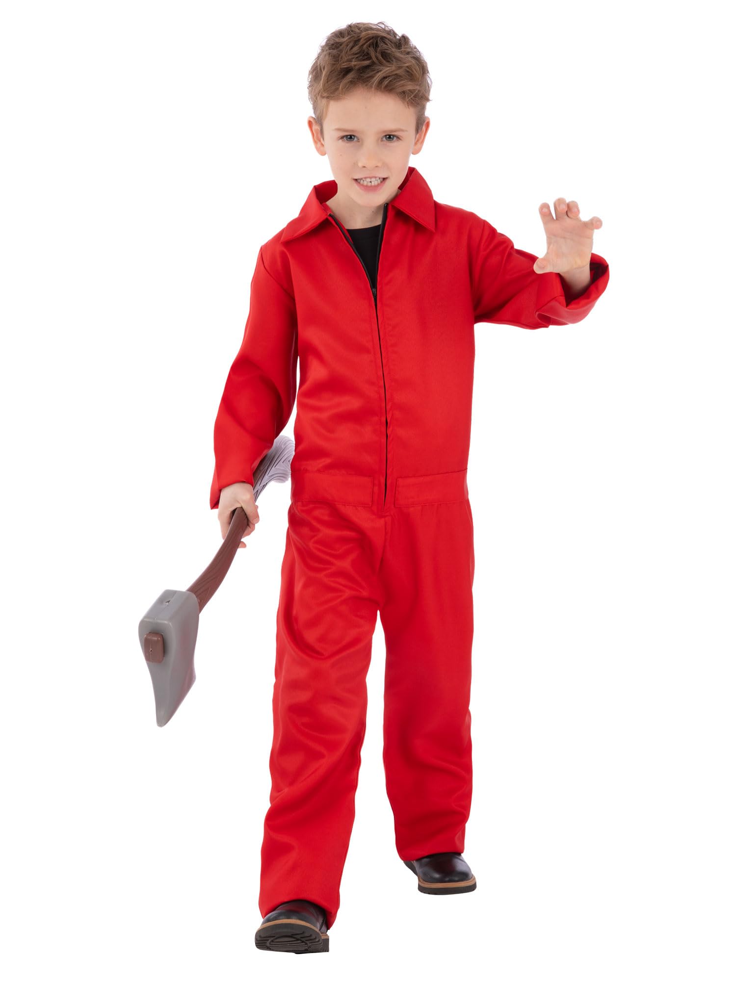 Smiffys Unisex Kids Red Kids Boiler Suit Costume