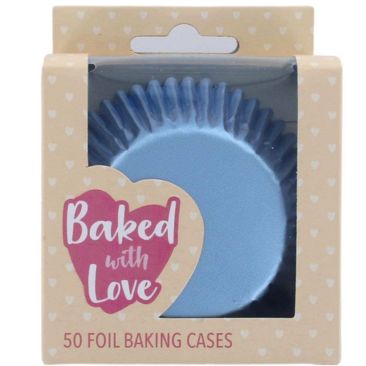 Baked with LoveFoil Baking Cases,Cups, Greaseproof Cupcake Cases, Ice Blue- Pack of 50, 0650176