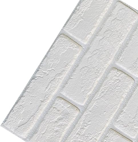 LKXHarleya 13.78" x 30.31" 3D Texture XPE Foam Brick Wall Stickers Faux Brick Wallpaper Self Adhesive Waterproof Wall Panels for Living Room Bedroom LKXHarleya 13.78" x 30.31" 3D Texture XPE Foam Brick Wall Stickers Faux Brick Wallpaper Self Adhesive Waterproof Wall Panels for Living Room Bedroom