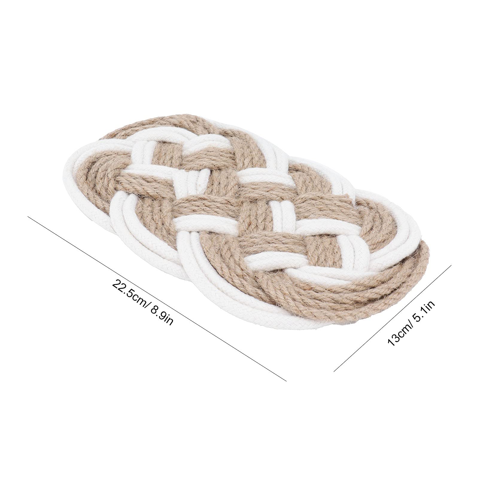 Yuecoom Insulation Pad,Nonslip Heat Resistant Kitchen Hot Pads Mixed Color Oval Insulation Woven Pot Pad High Temperature Resistance for Table Decoration