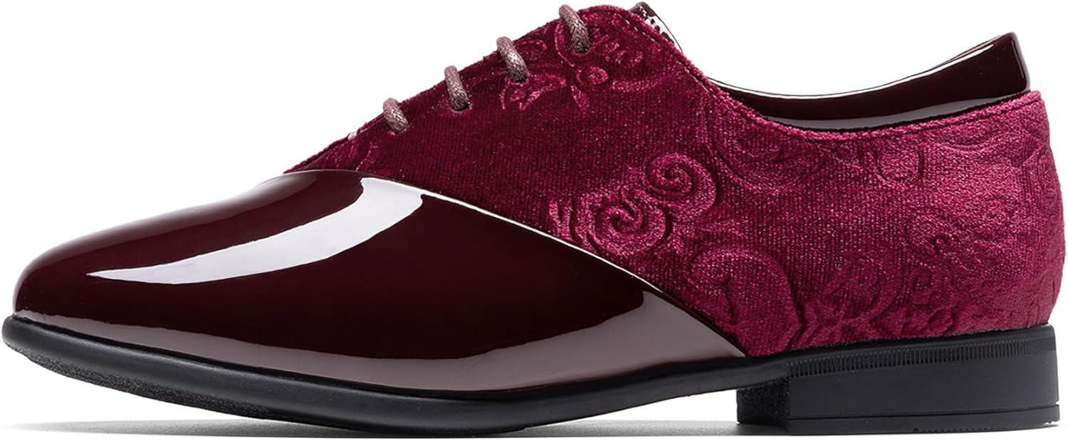 Bruno Marc Boys Dress Shoes Formal Patent Velvet Tuxedo Oxford Shoes - Image 3