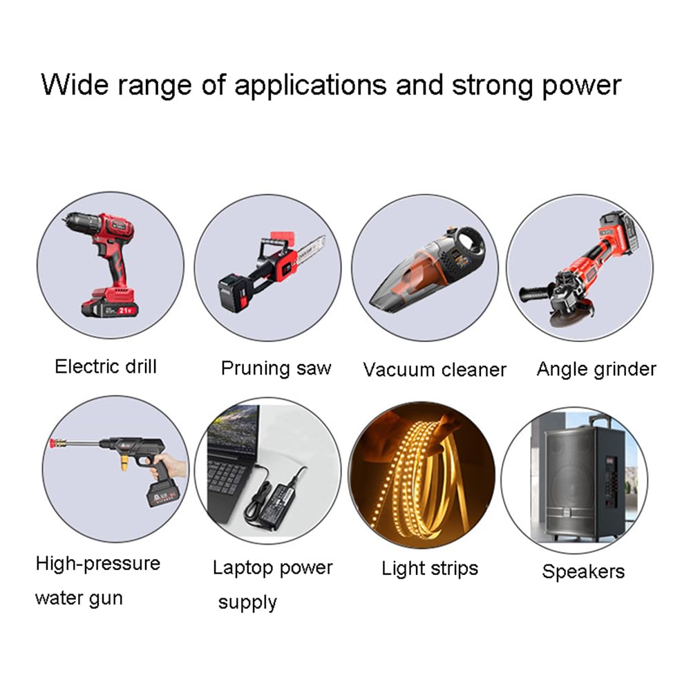 Batteria agli ioni di Litio da 18,5 V, 12 Ah, 18 Ah, 24 Ah, 30 Ah, 36 Ah, Batteria al Litio di Ricambio da 21 V per Trapano Elettrico, Sega da potatura, aspirapolvere