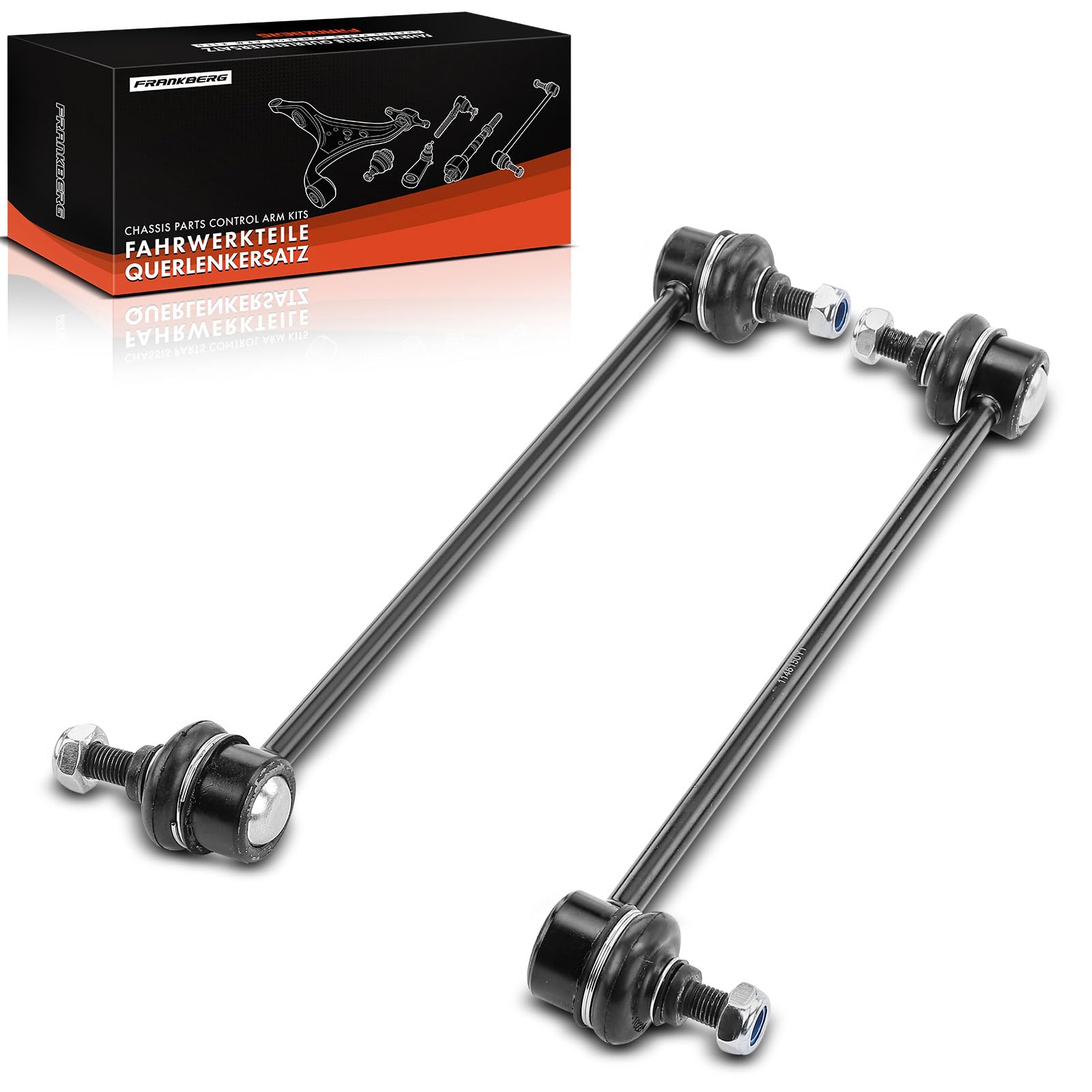 Frankberg 2x Stabiliser Link Front Axle Compatible with Fiesta V JD JH 1.2L-2.0L 2001-2008 Fiesta V 1.3L-1.6L 2003-2008 Fusion JU 1.2L-1.6L 2002-2012 Replace# 1146150