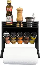 Porta Tempero E Condimentos De Parede Com 5 Kits De Potes Mantimentos + Etiquetas