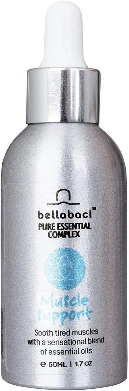 Bellabaci Muscle Support Pure Essential Complex | Supercharge Moisturizers with a Homeopathic Blends of Essential and Restorative Oils | 1.7 Fl. Oz.