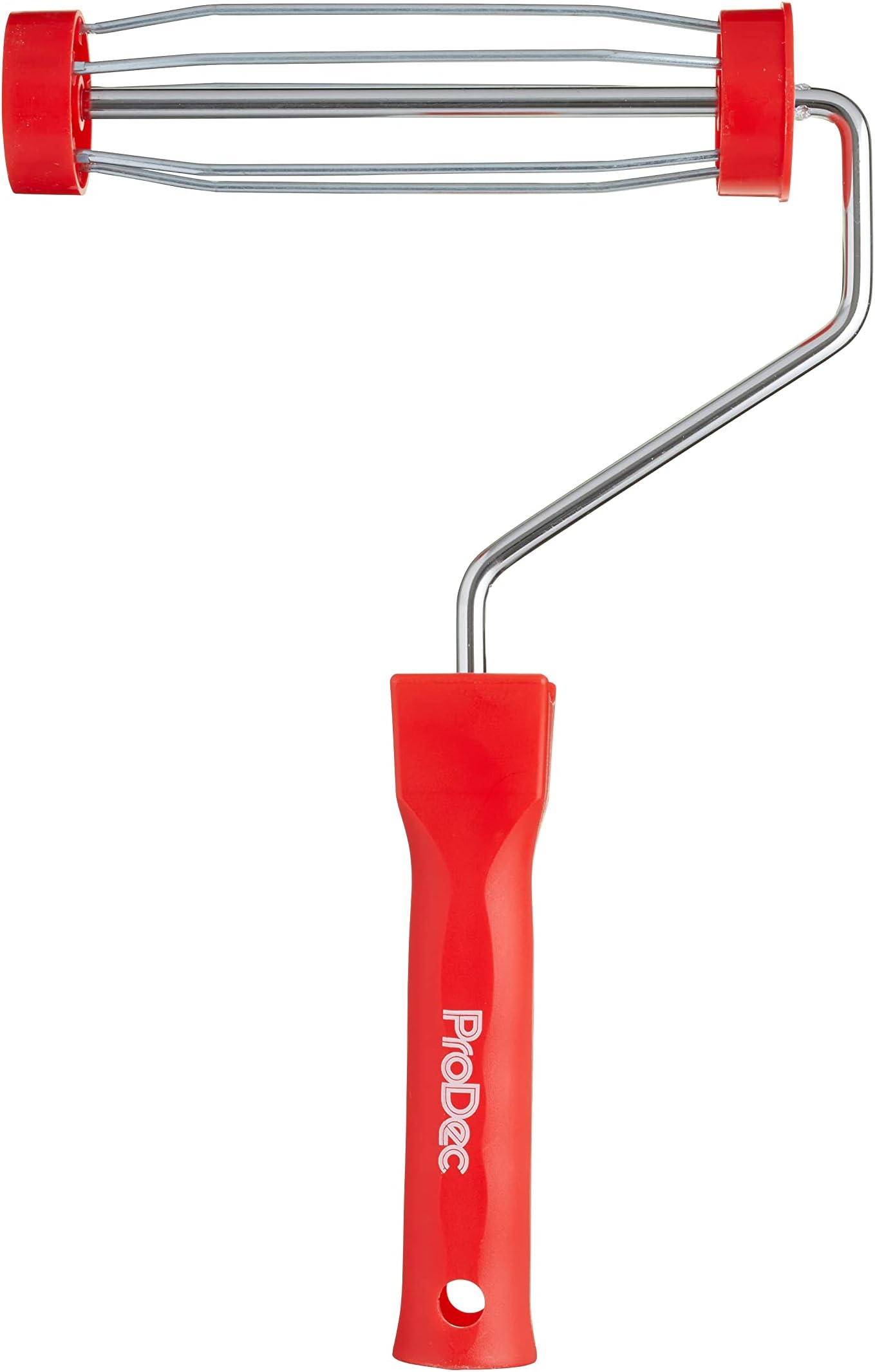 7 inch x 1.75" Plastic Handle Trade Professional Paint Roller Frame with Anti-Slip 5 Wire Cage and Push Fit Handle for Extension Pole, 7" x 1.75" cage