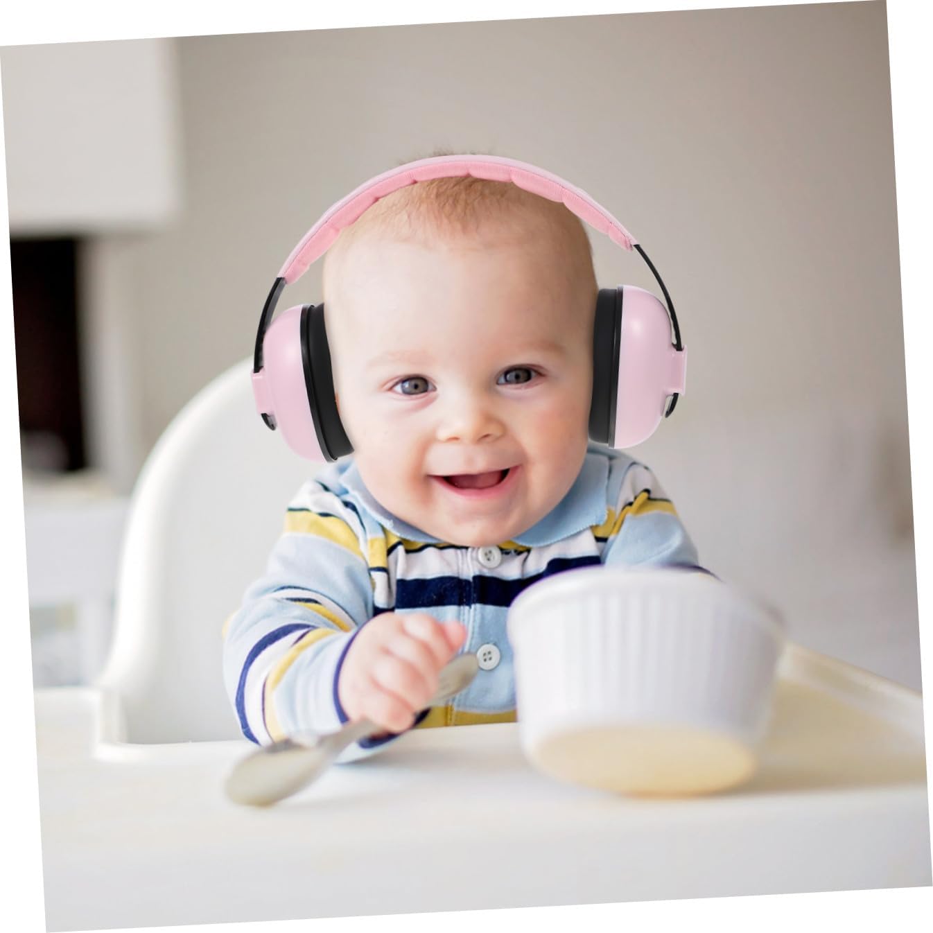 Noise Blocking Earmuffs for Hearing Protection Adjustable Headband, Soft Pink Ear Protection Muffs for Sleep and Travel