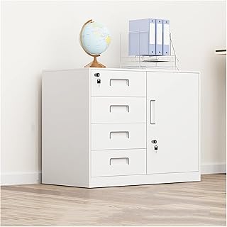 HASMI Cajonera Oficina Archivador Archivador de Oficina de Datos de Metal con cajón con Cerradura Gabinete bajo Gabinete de Herramientas de Almacenamiento móvil Mueble Impresora (Color : D)