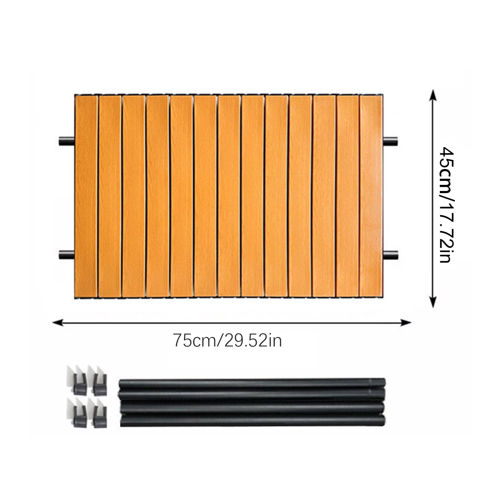 Genérico Tablero para Carro Exterior,75x55cm Tablero De Carro De Jardín De Metal,Mesa Plegable De Camping,Accesorios De Campamento para Actividades De Viaje Coche Barbacoa Interior Camping Playa