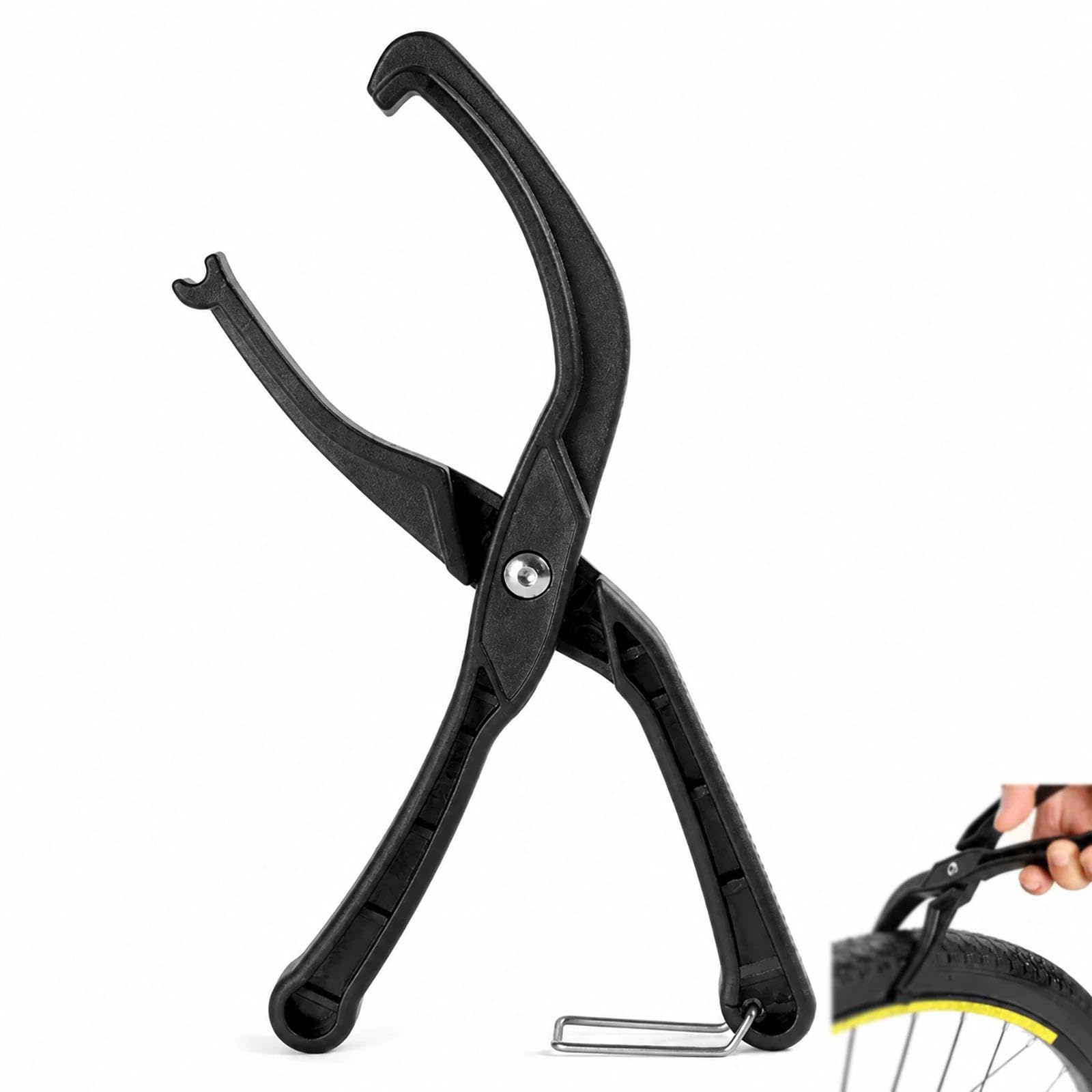 KinetiCore Convenience Plier for Bike Tyre – Lightweight Tyre Bead Breaker Tool, Bicycle Tyre Removal Clamp, Labour-Saving Repair Wrench for Mountain Bike, Road Bike, MTB, E-Bike Tyres (Black)