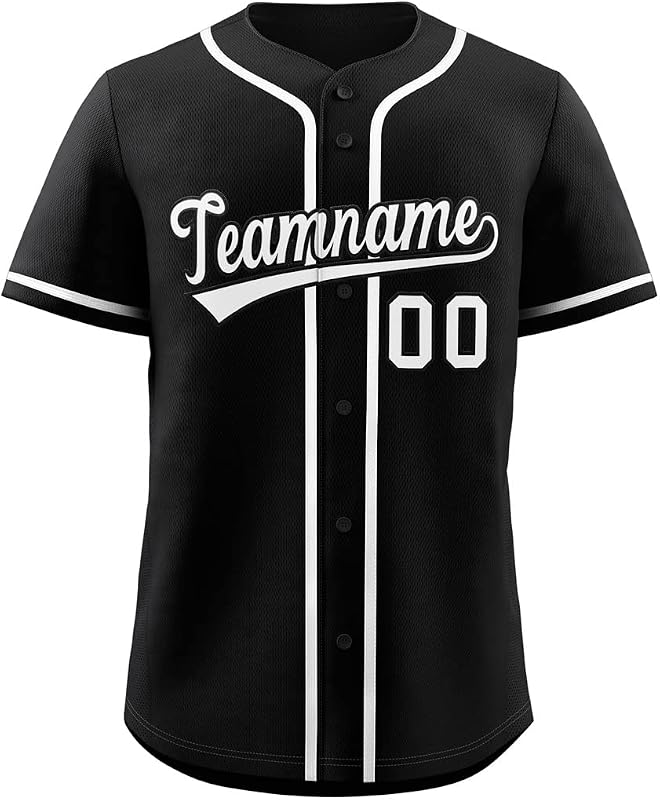 KXK remera de béisbol cosida personalizada para hombres, mujeres y niños, camisas con botones | Número y logotipo personalizados cosidos o impresos, uniforme deportivo
