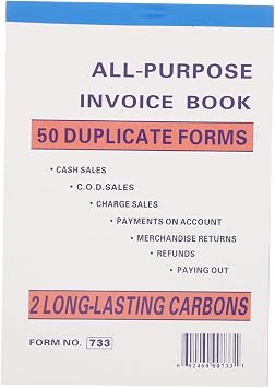 Small Business Receipts Book for Order Tracking, White Paper