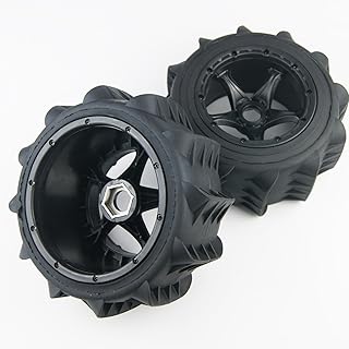 TITRACING Big Strong Sand Tires Wheels 190mm 90mm 24mm Hex for Rovan KM HPI Baja 5b 5T SS Losi 5ive T