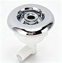 Annadue Edelstahl und PVC Spa Düsendüse für Whirlpools und Pools, Hochtemperaturbeständige Massagedüse mit Einfacher Drehaufnahme, 3,94 X 3,86 Zoll