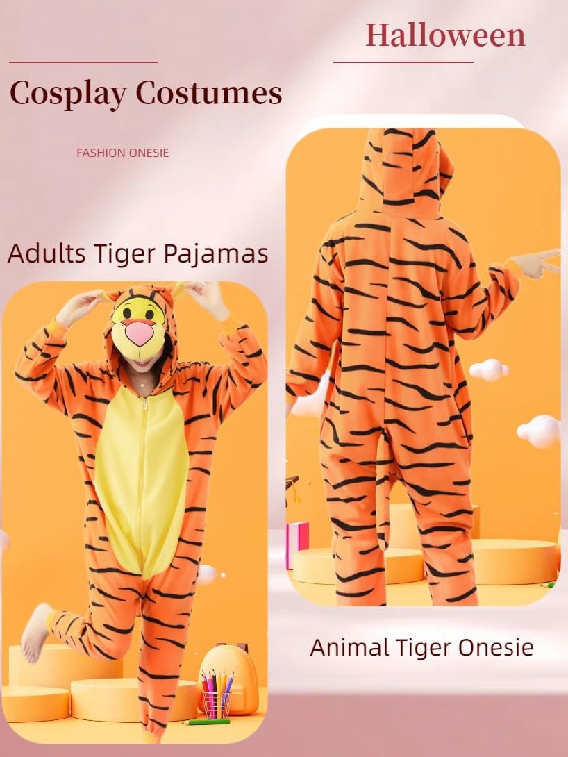 Adult Onesie Pajamas Animal Halloween Cosplay Costume One-piece Sleepwear Homewear - Image 4