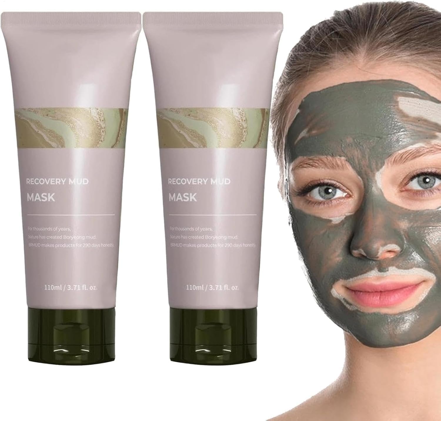 Relief Mud Mask – Diepe Reiniging En Hydraterende Kleimasker, Herstellende Moddermasker Met Boryeong-Modder, Koreaanse Poriënreiniging En Oliecontrole (2 Stuks)
