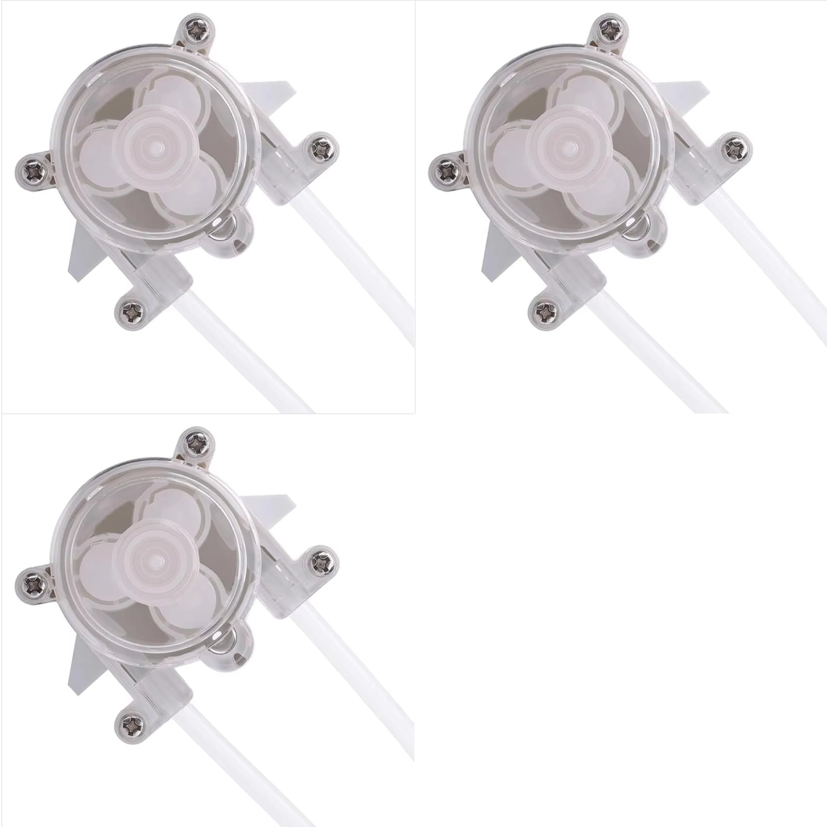 Jnchdghwa As Shown 3X Micro-Peristaltic Pump Dc 6V 9V 12V Small Mini 500 Geared Motor Dosing Liquid Water Squeeze Reversible