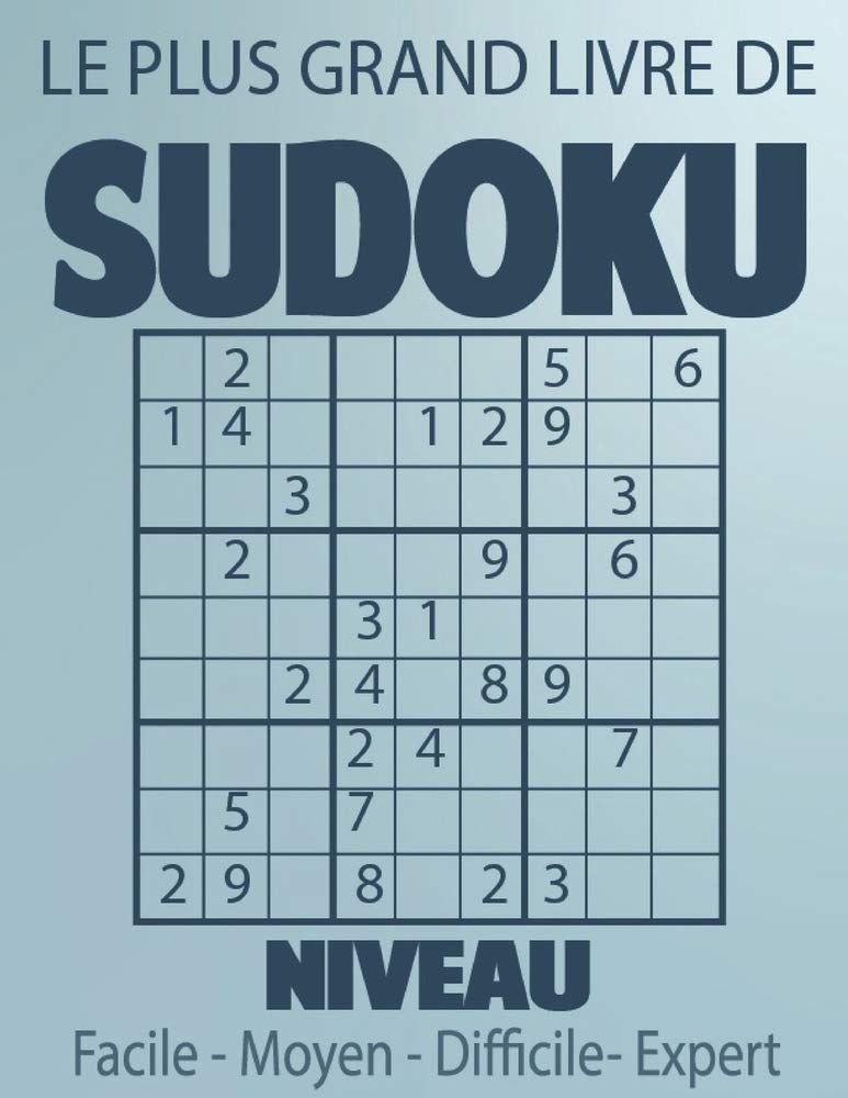 Buy Le Plus Grand Livre De Sudoku Niveau Facile Moyen Difficile