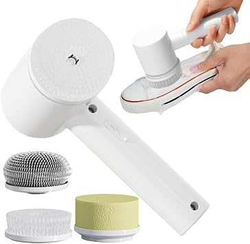Bathroom Scrubber Electric | Cordless Lightweight Bathroom Brush | Electric Scrubber for Cleaning | for Bathtub Tub Toilet Sink Tile Grout Wall Floor Kitchen Car Window