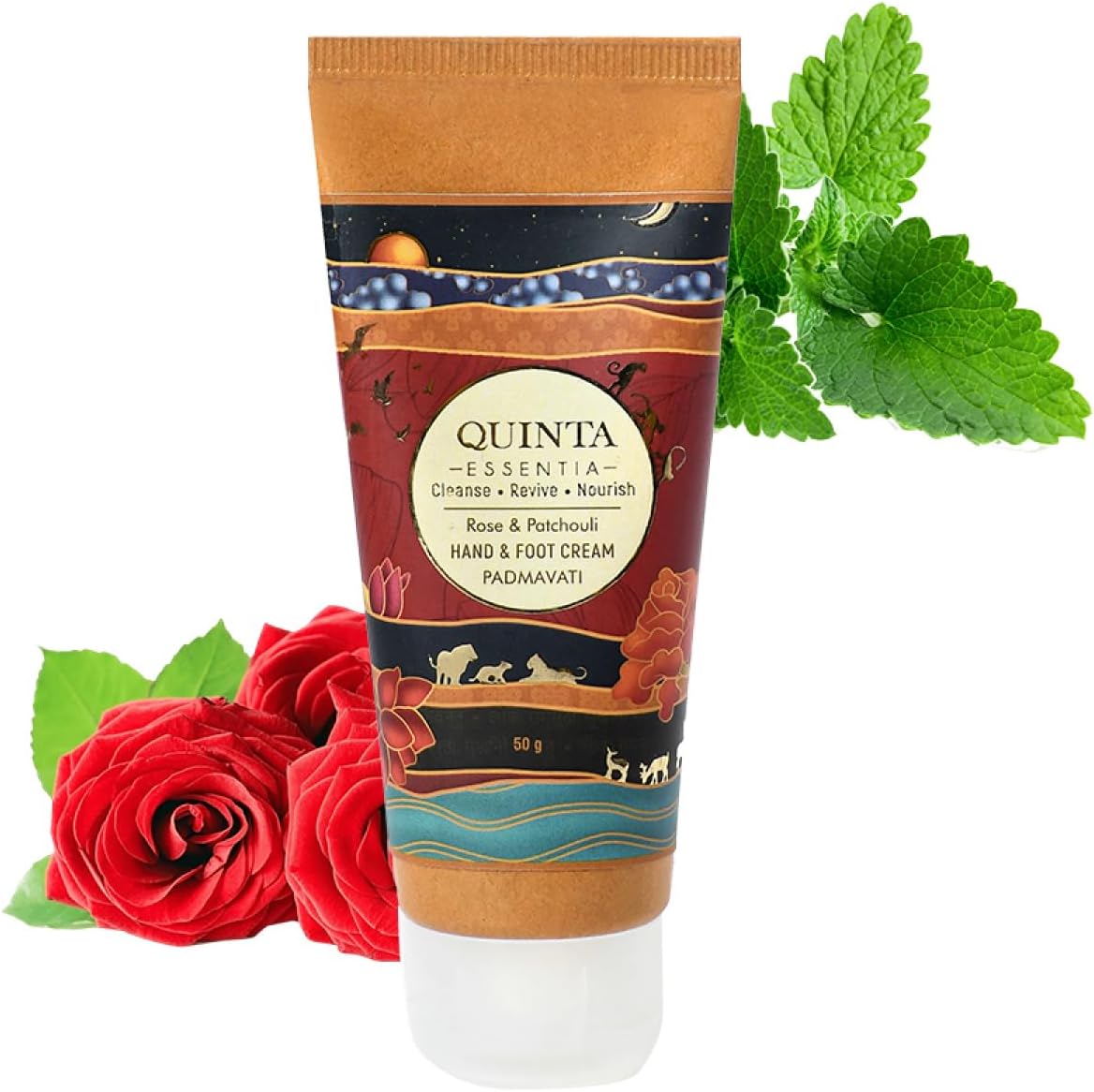 Padmavati Cracked Heel Foot & Dry Rough Hand Repair Cream for Women & Men - Hydrates, Moisturize & Nourish Skin with Kokum Butter, Rose & Vitamin E - 50ml