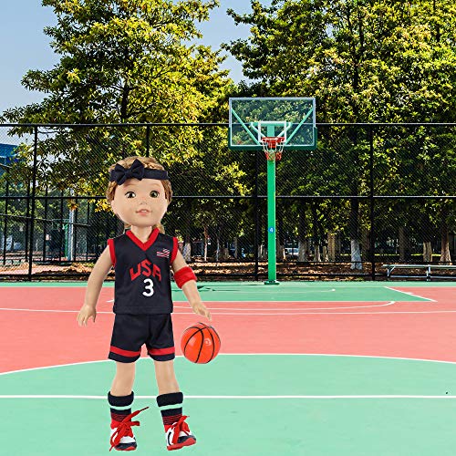 Fundolls FUNBASKET-001 14 Inch Girl Doll Soccer Clothes And Accessories thumb #1