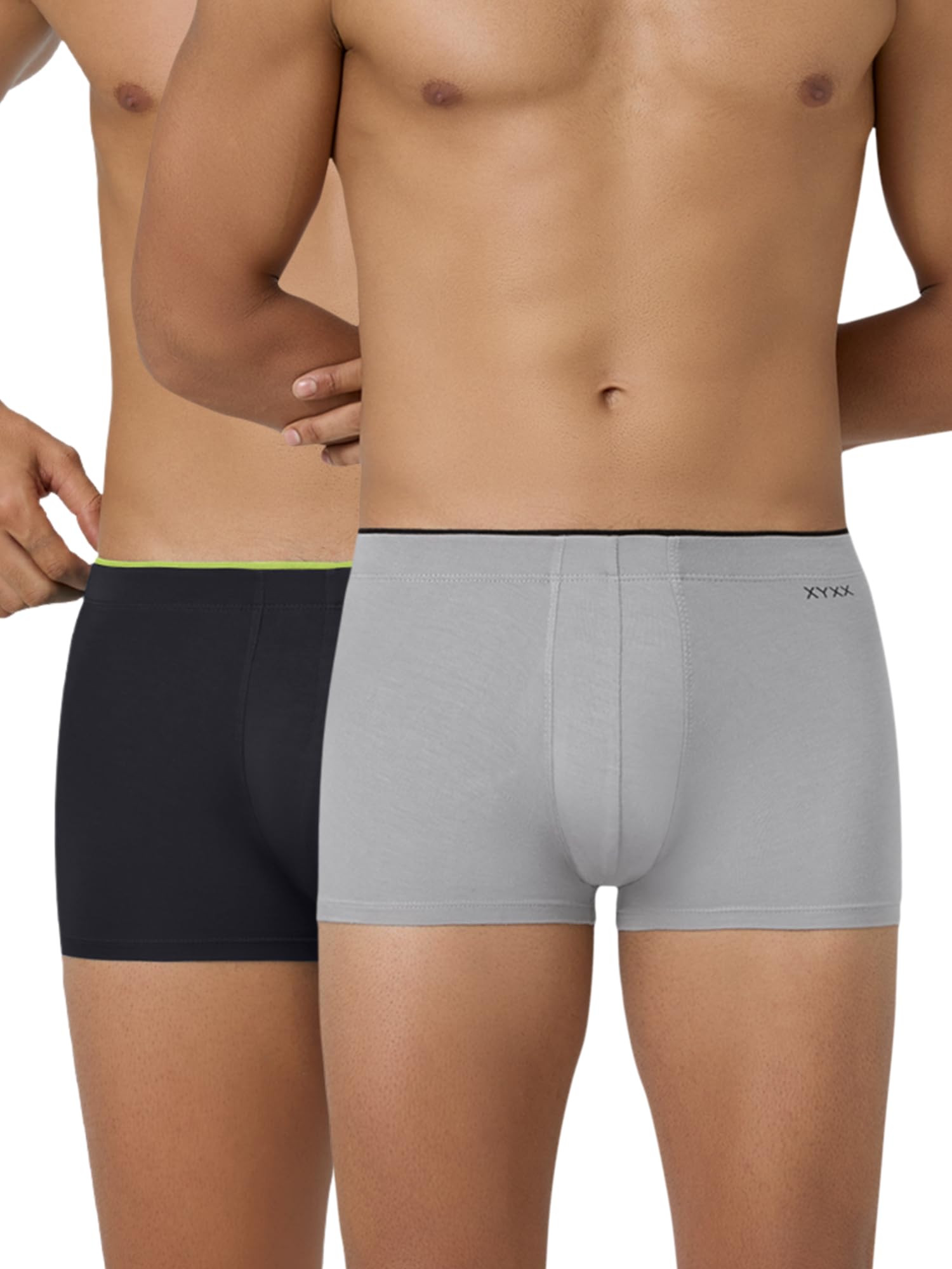 Men's Uno Micromodal Solid Antimicrobial Trunks | Underwear for Men (Pack of 2)