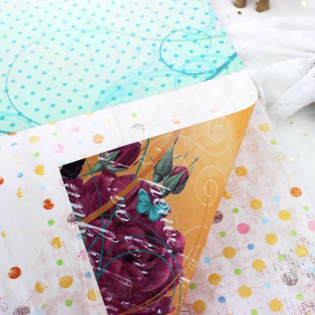 Papier do scrapbookingu, 12x12, 24 arkusze, dwustronny blok papieru do tworzenia kartek, papier ozdobny, kwiatowy, 180 g/m2