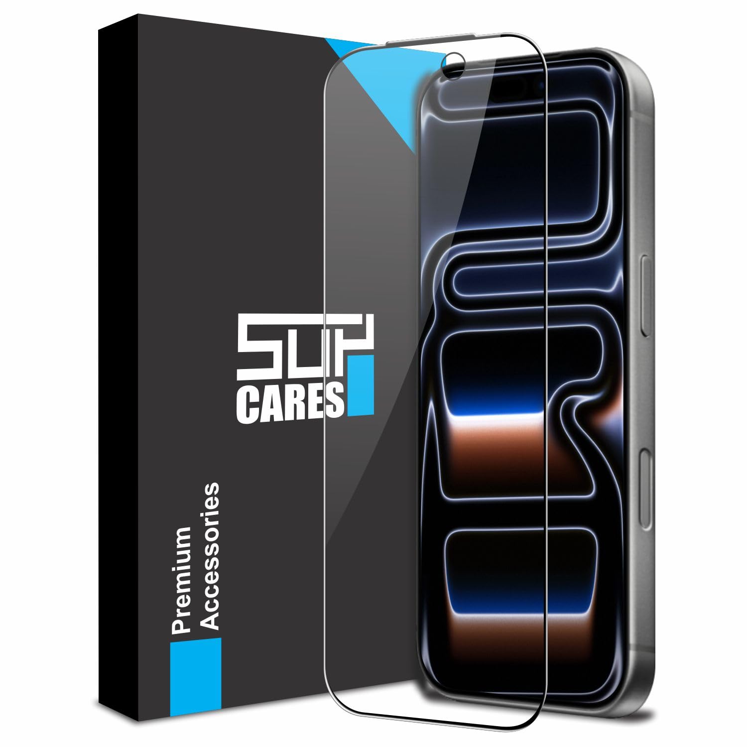 SupCares Tempered Glass for iPhone 17 Pro (6.3 Inch) With Installation Kit | Military-Grade Gorilla Screen Protector | Edge to Edge Coverage | Black SupCares Tempered Glass for iPhone 17 Pro (6.3 Inch) With Installation Kit | Military-Grade Gorilla Screen Protector | Edge to Edge Coverage | Black