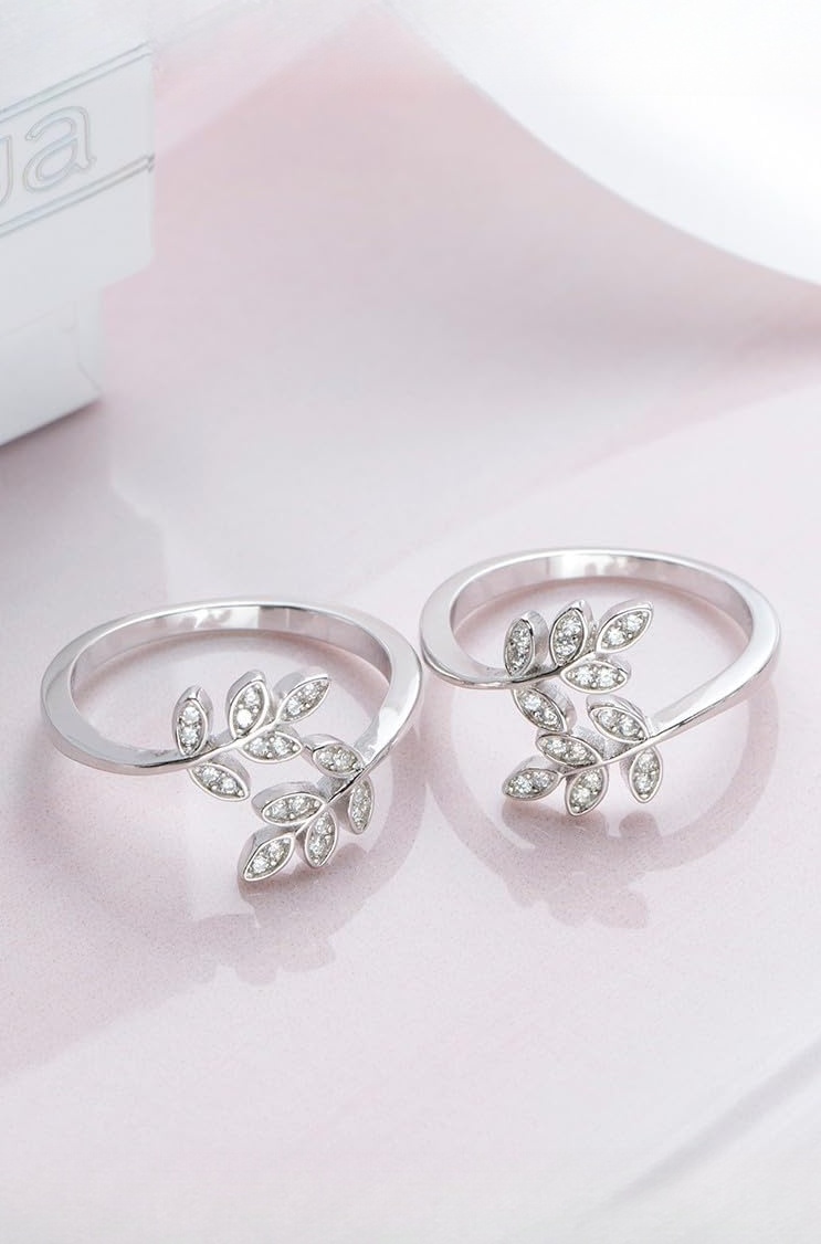 925 Sterling Silver Rhodium Plated Toe-ring |Gift for Women and Girls | With Certificate of Authencity and 925 Hallmark