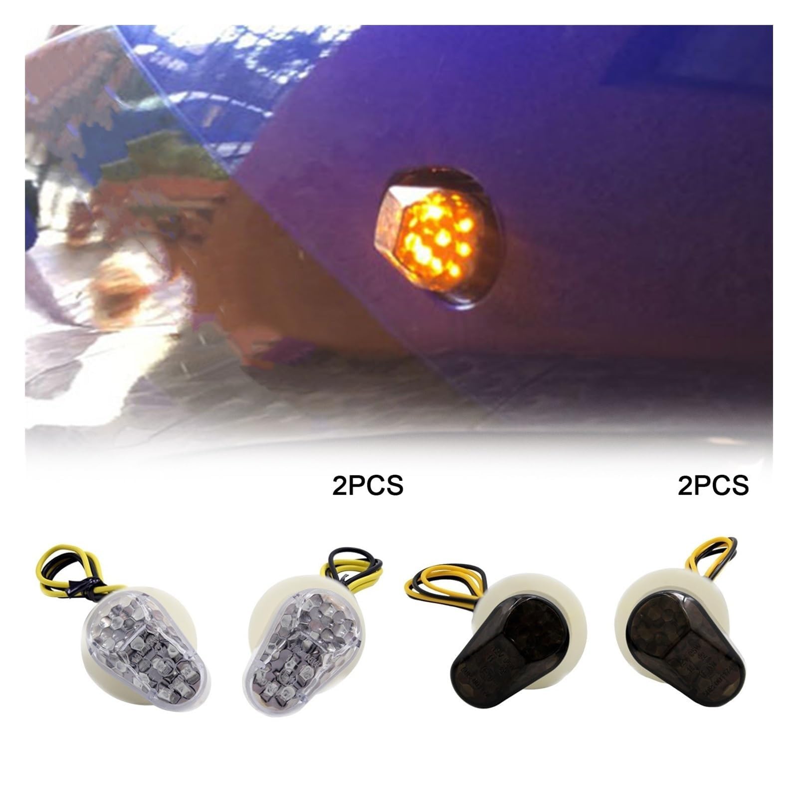 Mini uniwersalne wskaźniki Dla Yamaha FZ6S Dla Fazer 600 2004-2010 Kierunkowskazy motocyklowe 12 V Kierunkowskazy motocyklowe Wskaźnik LED Migający Photoflash