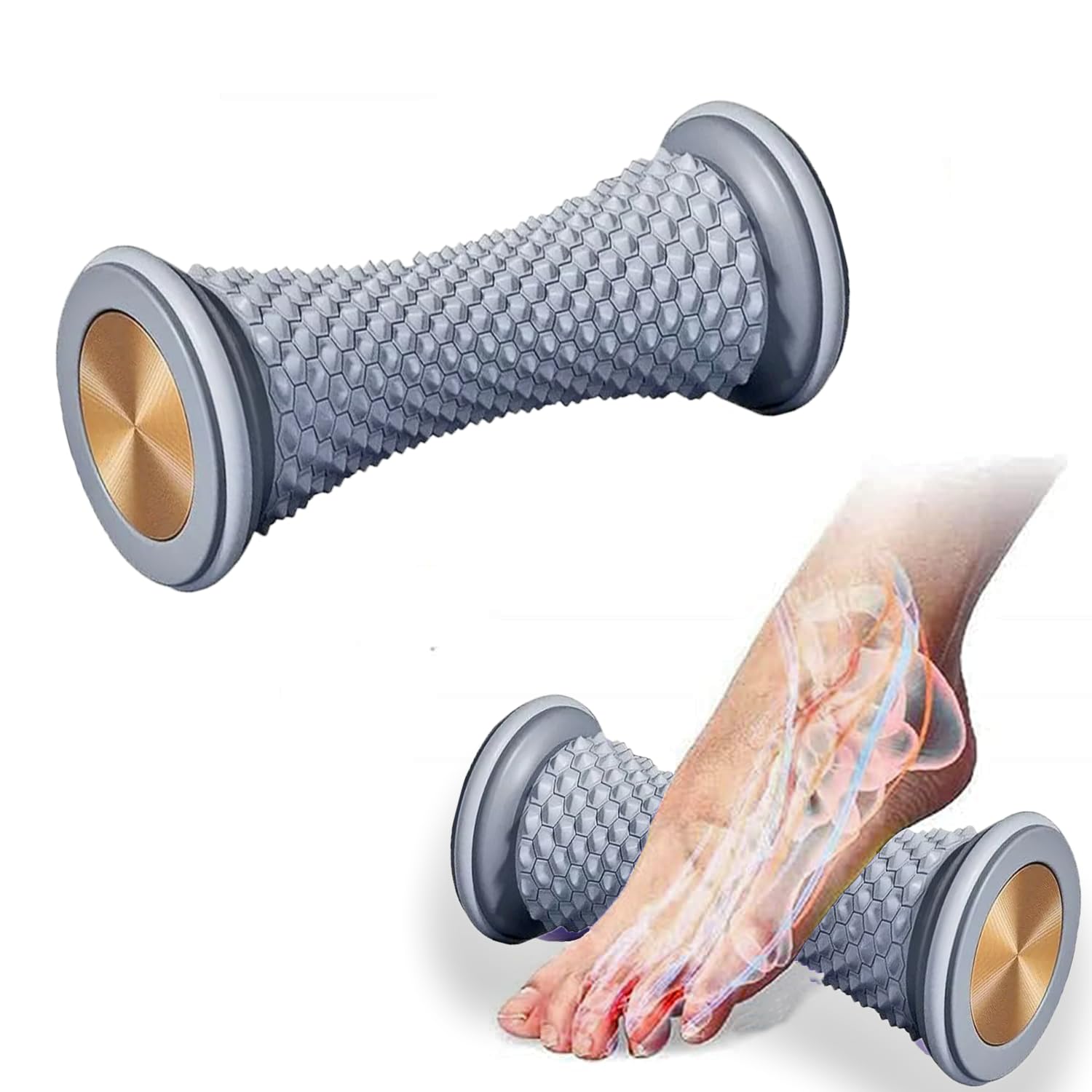 Foot Massager Roller for Pain Relief | Acupressure Foot Roller Ball for Plantar Fasciitis, Heel & Arch Pain | Hard Massage Roller for Deep Tissue, Orthopaedic Foot Massage for Men & Women-image-10