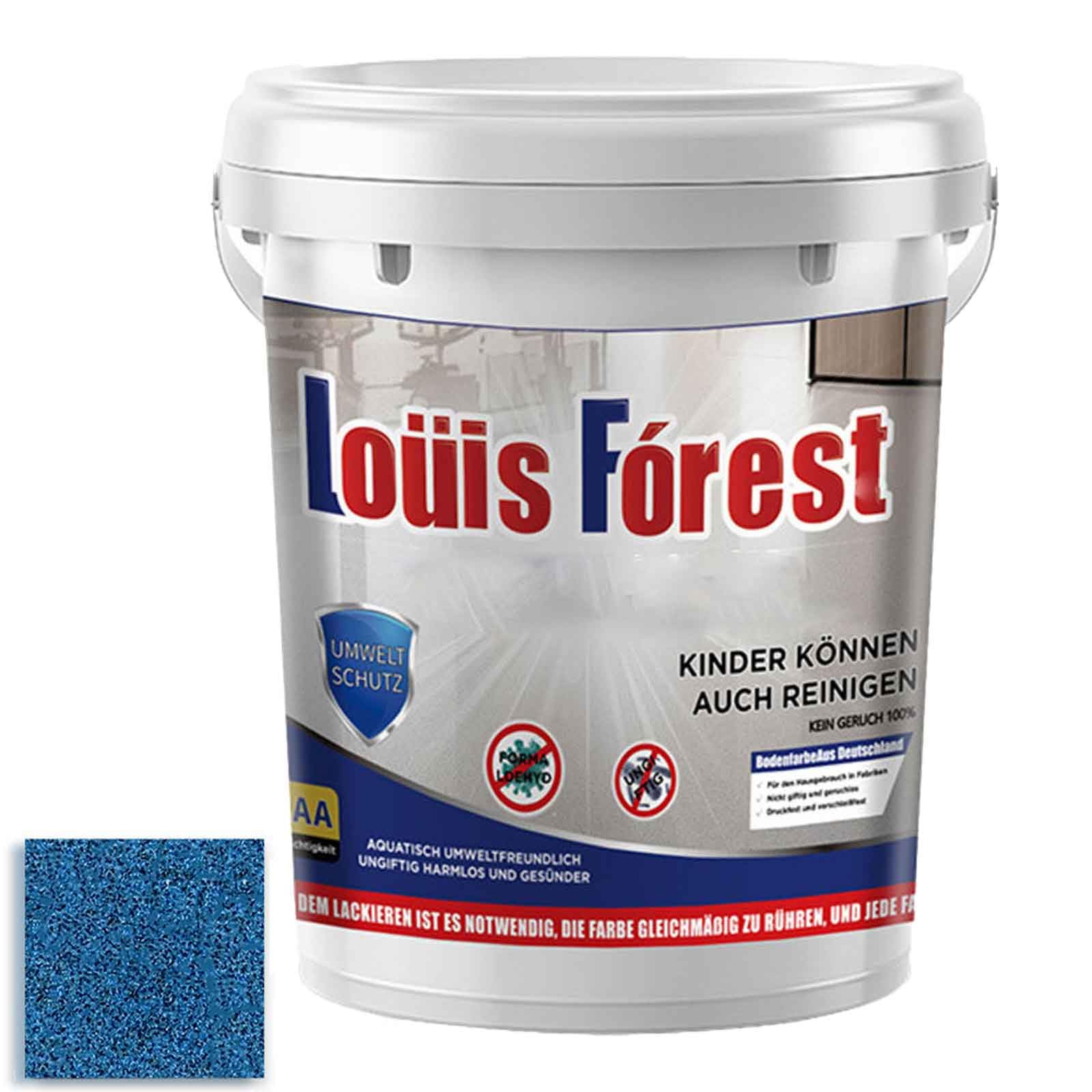 Self Leveling Epoxy Colored Sand Floor Paint, Fast Drying, Stain-Resistant For Concrete Tile Wood Countertop Decorative Finish (1KG Blue)