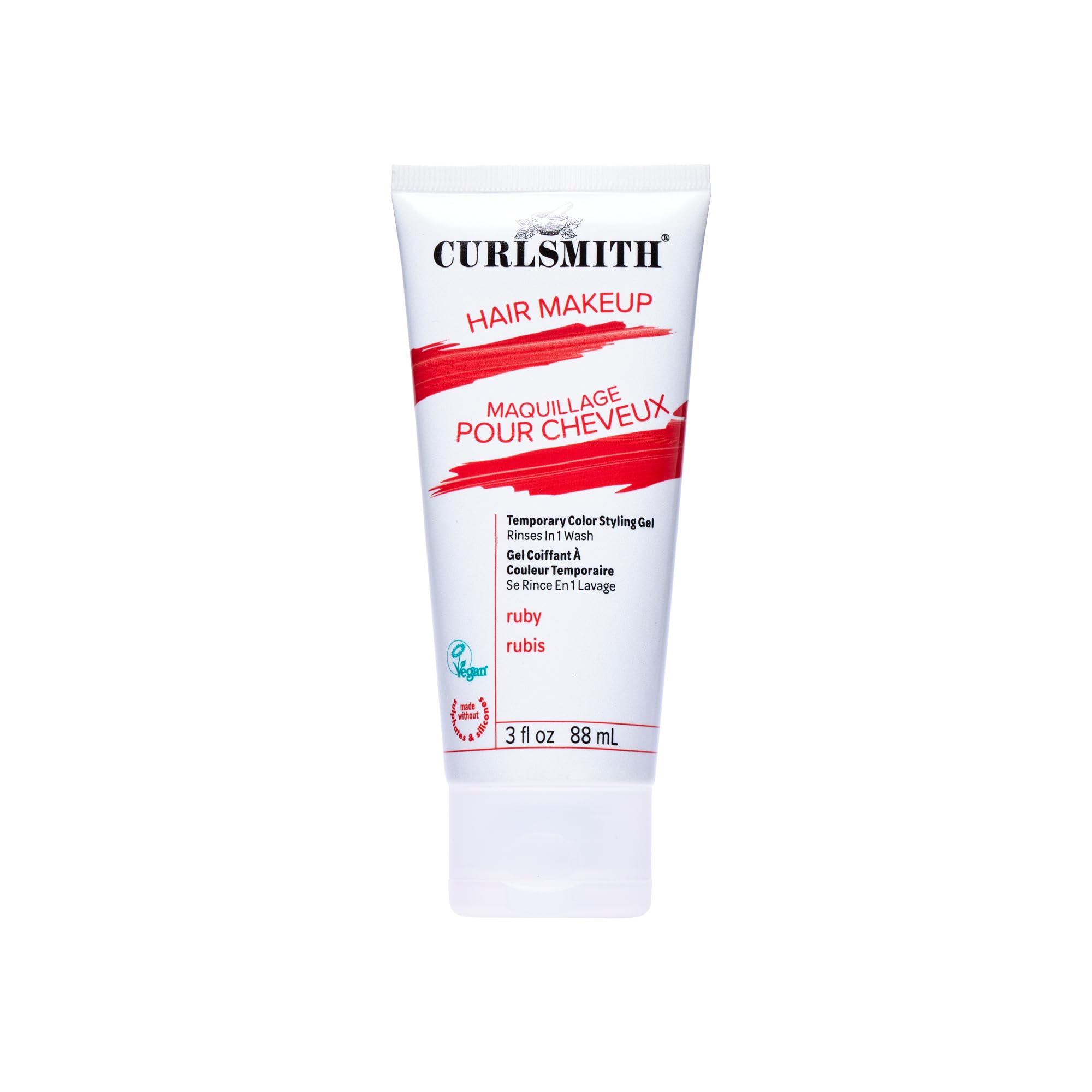 CURLSMITHHair Makeup - Vegan Temporary Hair Color and Styling Gel (Ruby, 3 fl.oz)