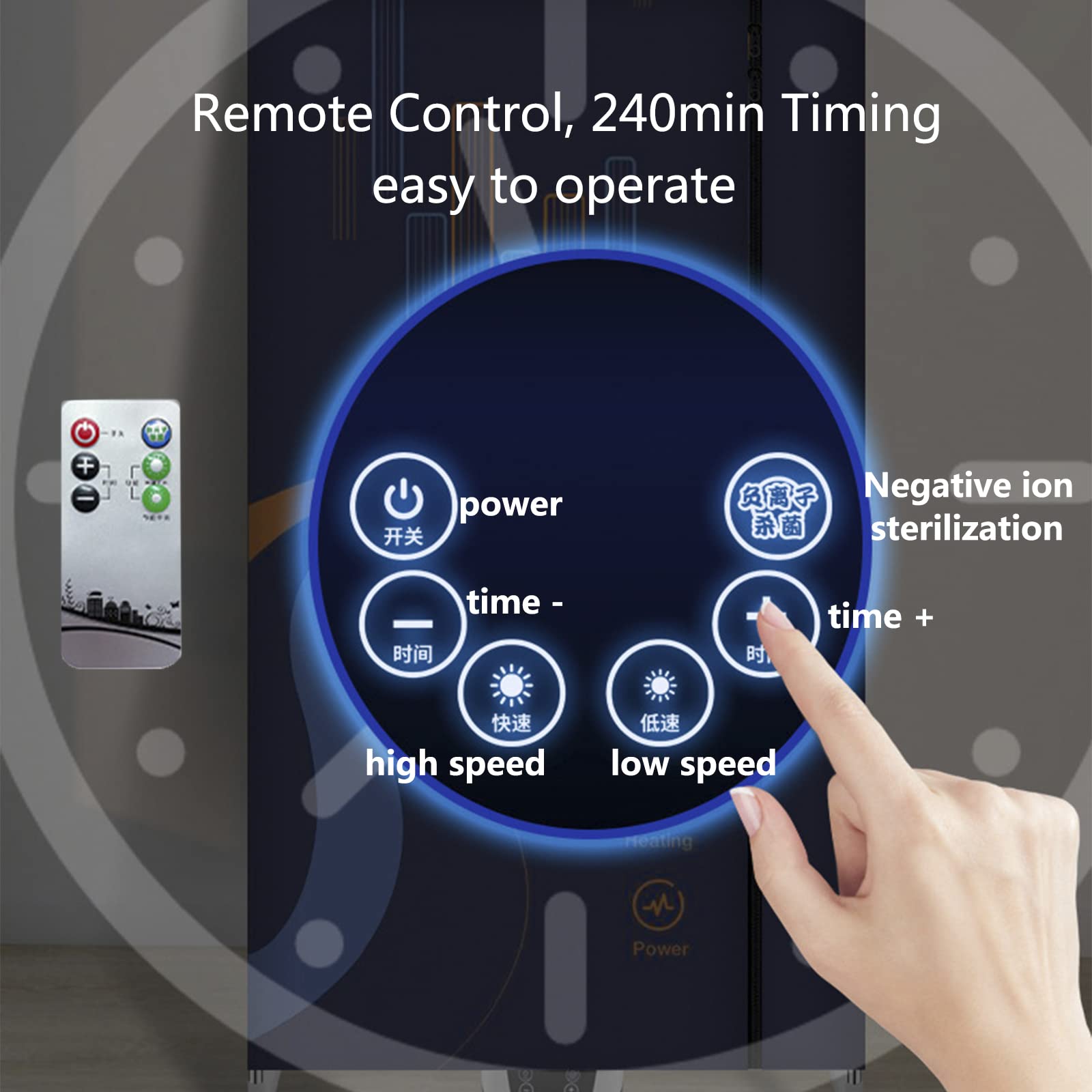 Asciugabiancheria Elettrica con Timer e Telecomando, Stendi Biancheria Elettrico Armadio 1500W a 2 Livelli con Coperchio e Ruote, Stendibiancheria Elettrico di Grande capacità,Cyan