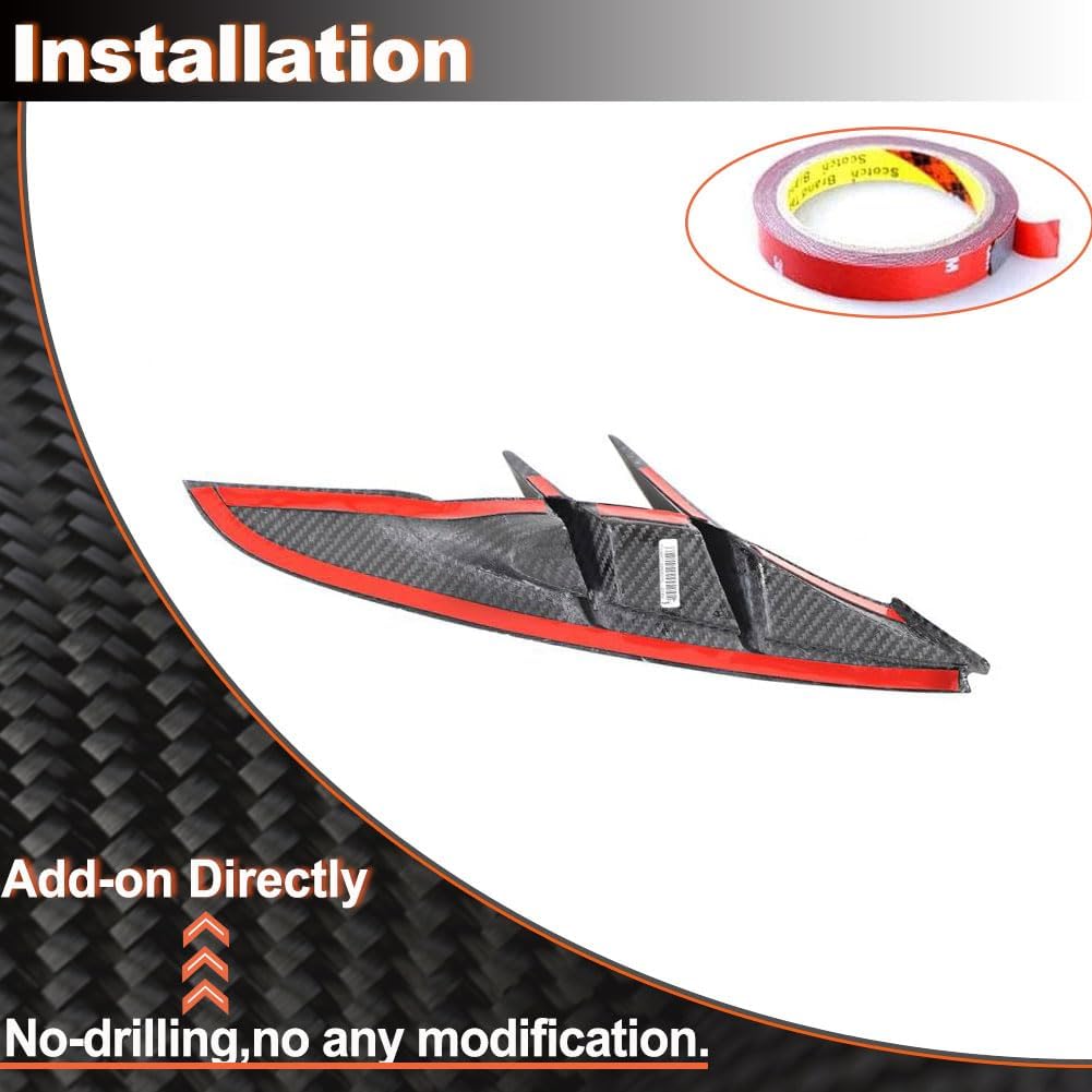 MCARCAR KIT Dry Carbon Fiber Front Bumper Canards for Toyota Supra GR A90 A91 MK5 2020-2024 Side Fins Splitter Spoiler Air Intake Vent Cover Body Kit