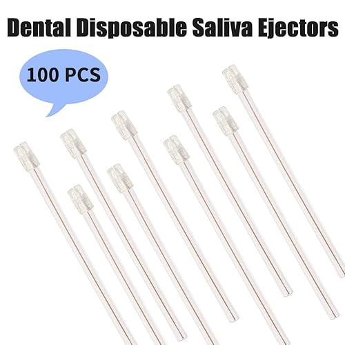 Miniatura 9 de Bolsa de 100 eyectores de saliva desechables dentales, puntas de succión dental, tubo aspirador de saliva y puntas de succión de evacuación, cuerpo
