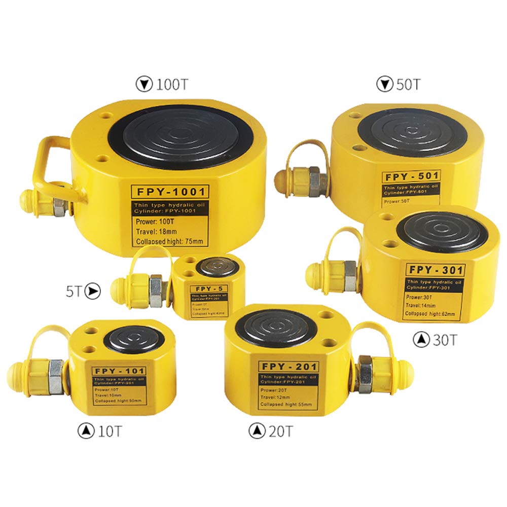 Toplionace Martinetto di Sollevamento Idraulico Portatile Ultrasottile, Cilindro Idraulico del Booster Idraulico Separato (FPY-5)