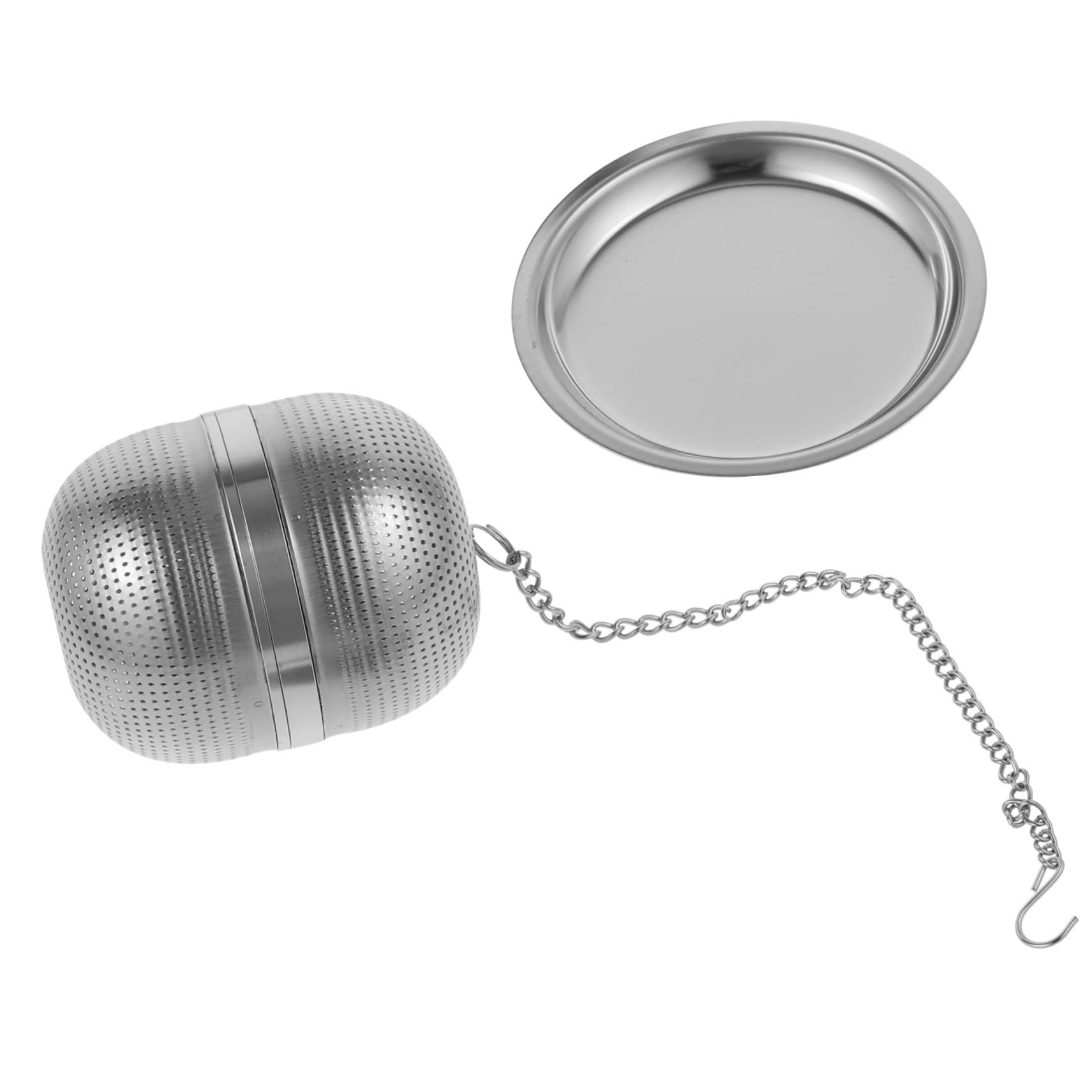 DECHOUS 3pièces Infuseur à Thé Acier Réutilisable Avec Filtre Fin Et Assiette Pour Thé Vrac Pour Amateurs